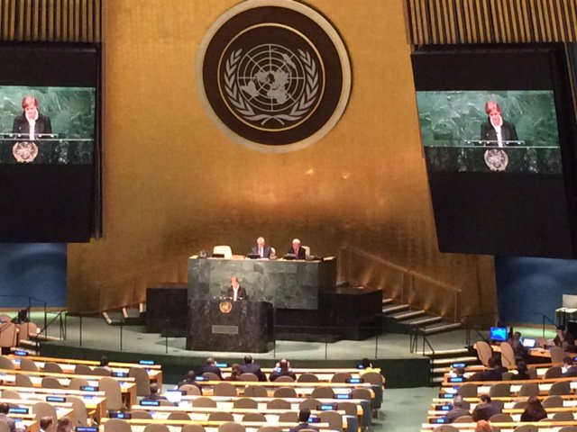 The UN General Assembly resolution on 