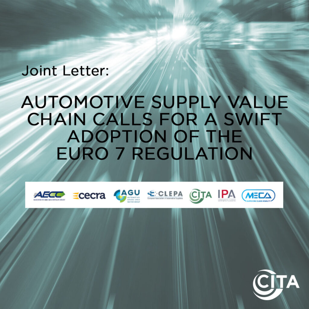 Automotive supply value chain calls for a swift adoption of EU7 regulation