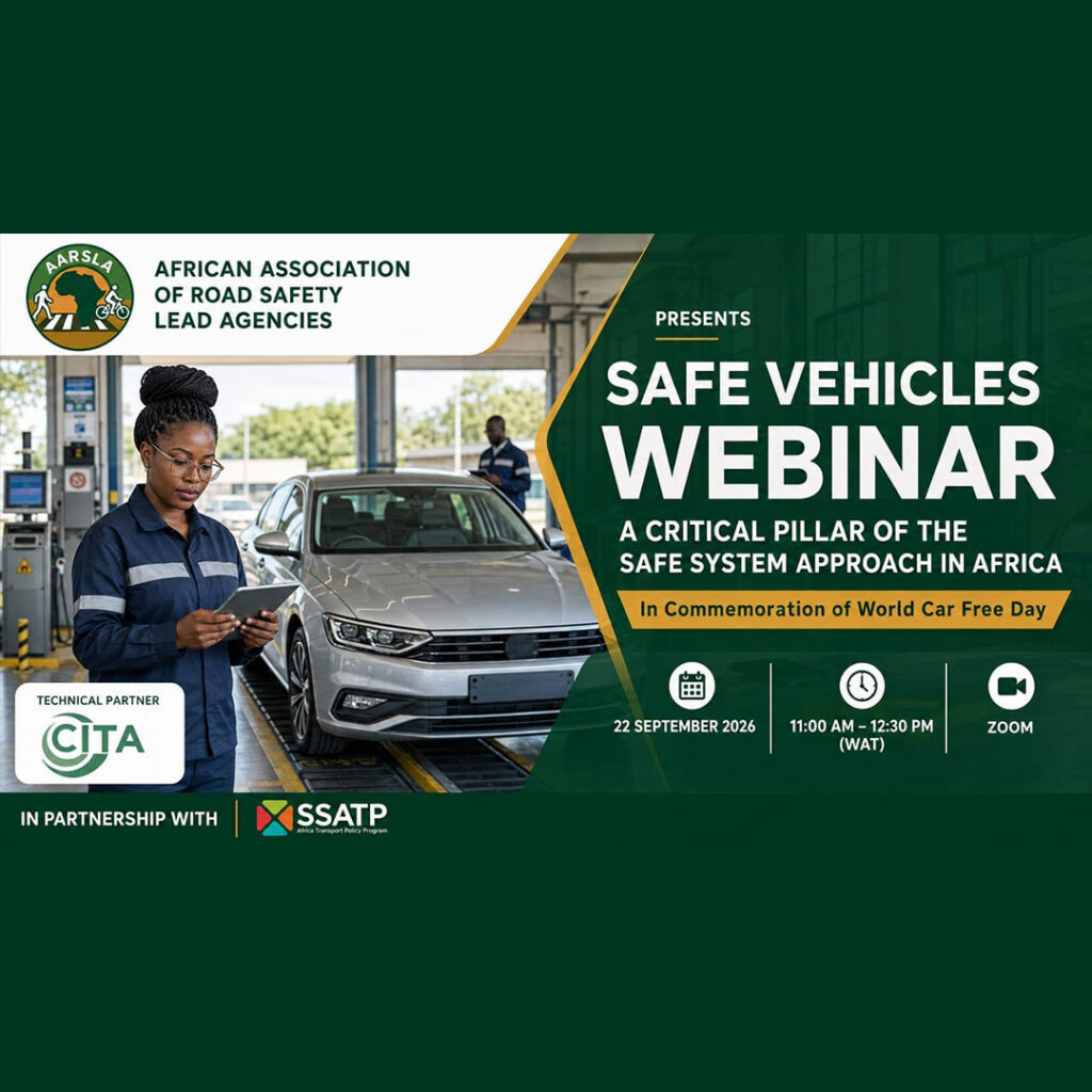 AARSLA webinar on safe vehicles and the Safe System approach in Africa